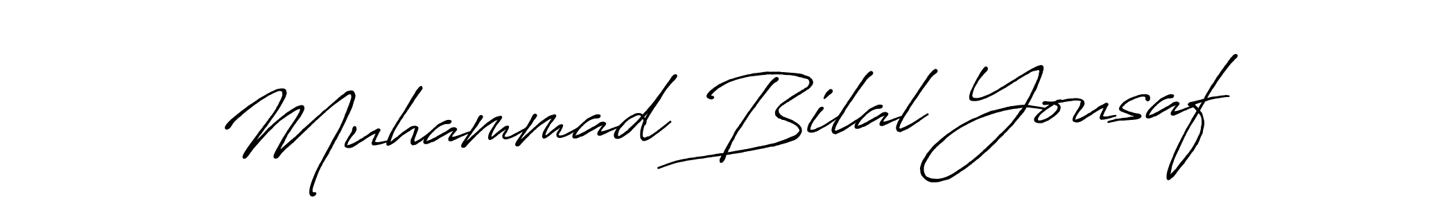 Design your own signature with our free online signature maker. With this signature software, you can create a handwritten (Antro_Vectra_Bolder) signature for name Muhammad Bilal Yousaf. Muhammad Bilal Yousaf signature style 7 images and pictures png