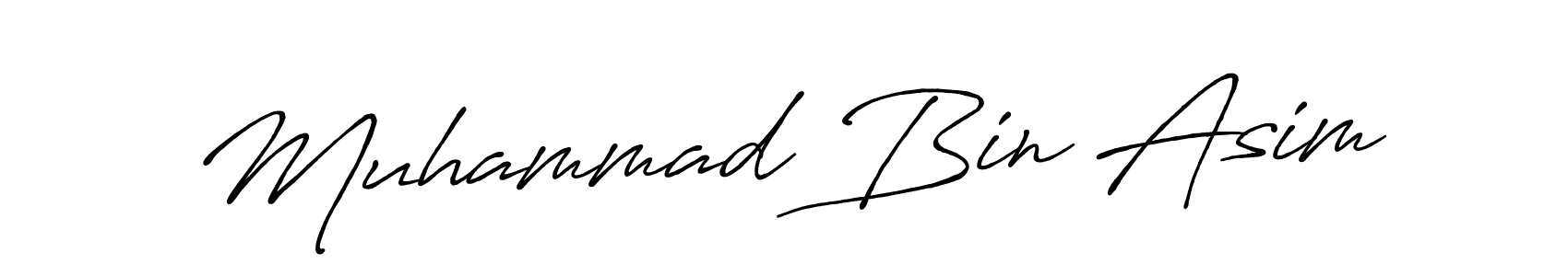 Make a beautiful signature design for name Muhammad Bin Asim. With this signature (Antro_Vectra_Bolder) style, you can create a handwritten signature for free. Muhammad Bin Asim signature style 7 images and pictures png