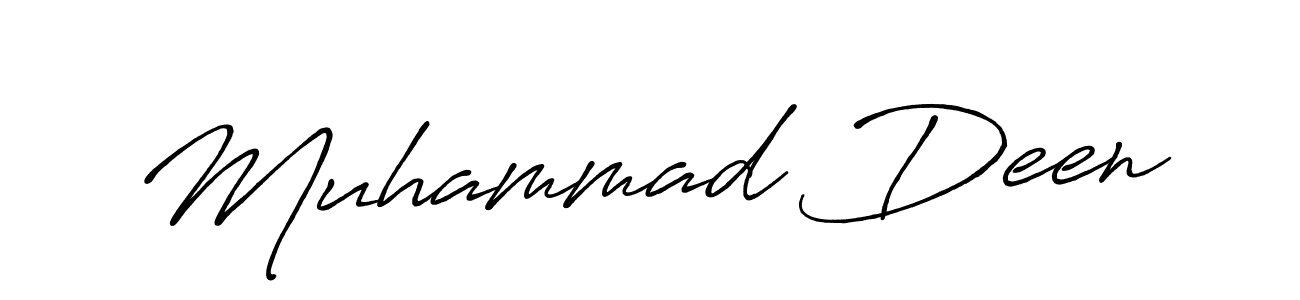 Use a signature maker to create a handwritten signature online. With this signature software, you can design (Antro_Vectra_Bolder) your own signature for name Muhammad Deen. Muhammad Deen signature style 7 images and pictures png
