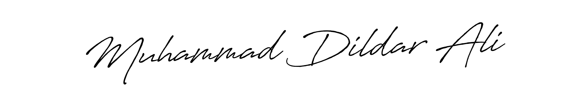 Make a beautiful signature design for name Muhammad Dildar Ali. With this signature (Antro_Vectra_Bolder) style, you can create a handwritten signature for free. Muhammad Dildar Ali signature style 7 images and pictures png