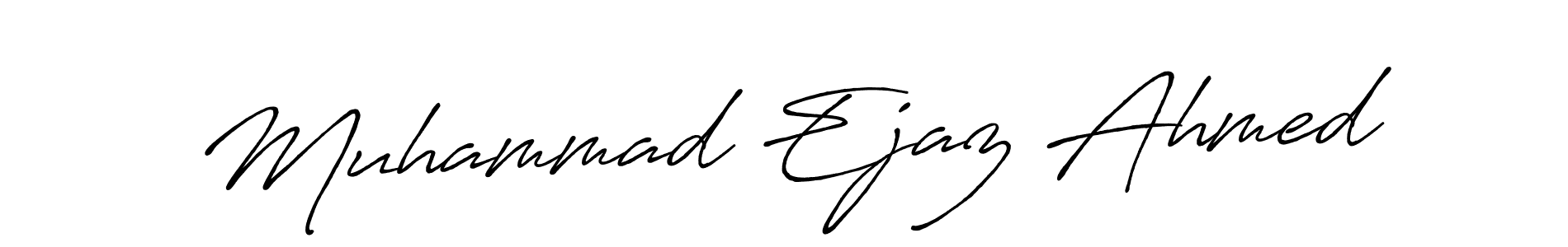 This is the best signature style for the Muhammad Ejaz Ahmed name. Also you like these signature font (Antro_Vectra_Bolder). Mix name signature. Muhammad Ejaz Ahmed signature style 7 images and pictures png