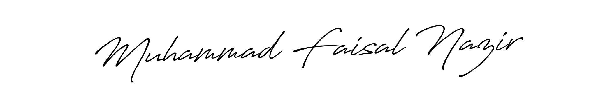 Make a beautiful signature design for name Muhammad Faisal Nazir. With this signature (Antro_Vectra_Bolder) style, you can create a handwritten signature for free. Muhammad Faisal Nazir signature style 7 images and pictures png