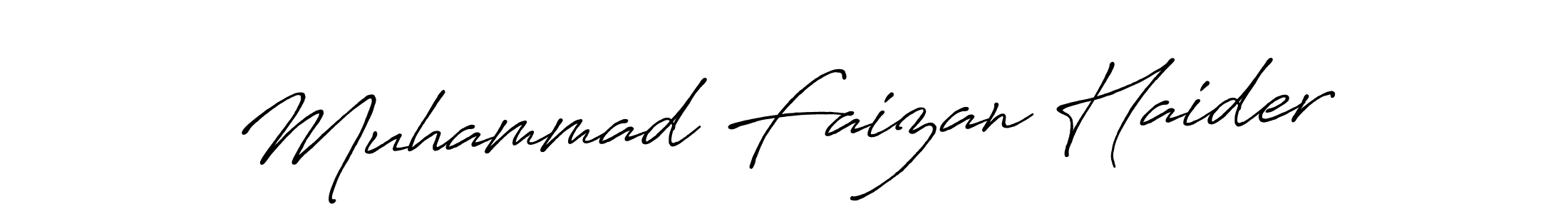 How to make Muhammad Faizan Haider name signature. Use Antro_Vectra_Bolder style for creating short signs online. This is the latest handwritten sign. Muhammad Faizan Haider signature style 7 images and pictures png