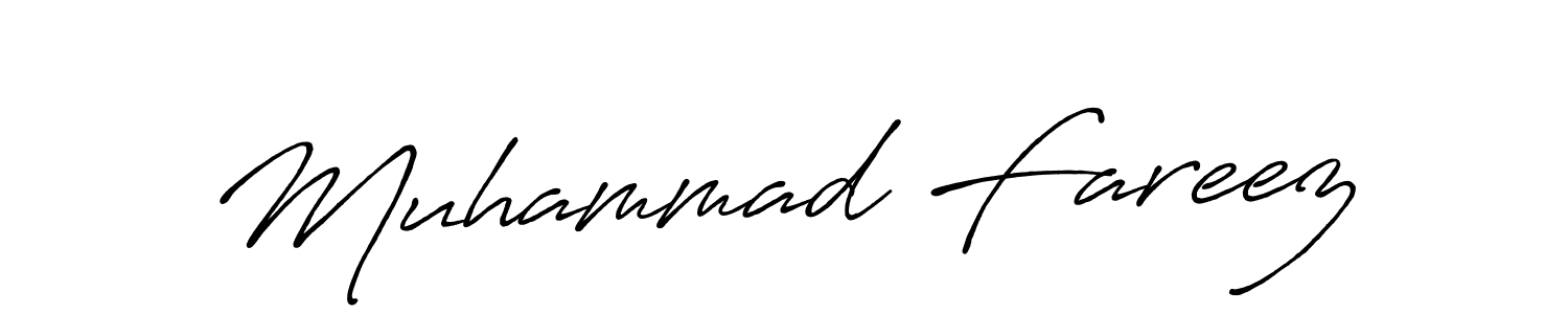 Also You can easily find your signature by using the search form. We will create Muhammad Fareez name handwritten signature images for you free of cost using Antro_Vectra_Bolder sign style. Muhammad Fareez signature style 7 images and pictures png