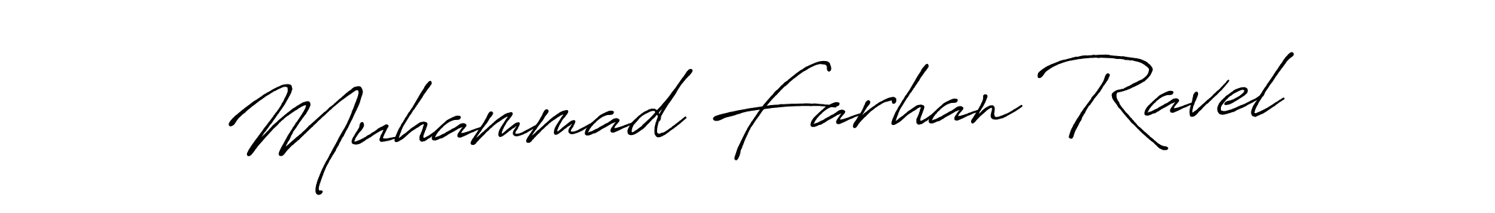 Also we have Muhammad Farhan Ravel name is the best signature style. Create professional handwritten signature collection using Antro_Vectra_Bolder autograph style. Muhammad Farhan Ravel signature style 7 images and pictures png
