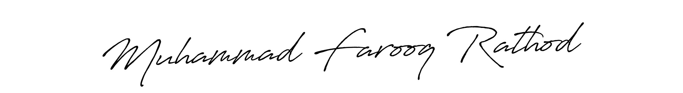 How to make Muhammad Farooq Rathod name signature. Use Antro_Vectra_Bolder style for creating short signs online. This is the latest handwritten sign. Muhammad Farooq Rathod signature style 7 images and pictures png