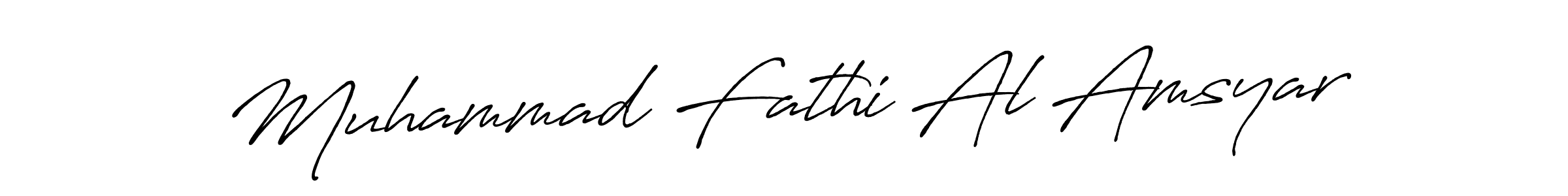 Use a signature maker to create a handwritten signature online. With this signature software, you can design (Antro_Vectra_Bolder) your own signature for name Muhammad Fathi Al Amsyar. Muhammad Fathi Al Amsyar signature style 7 images and pictures png