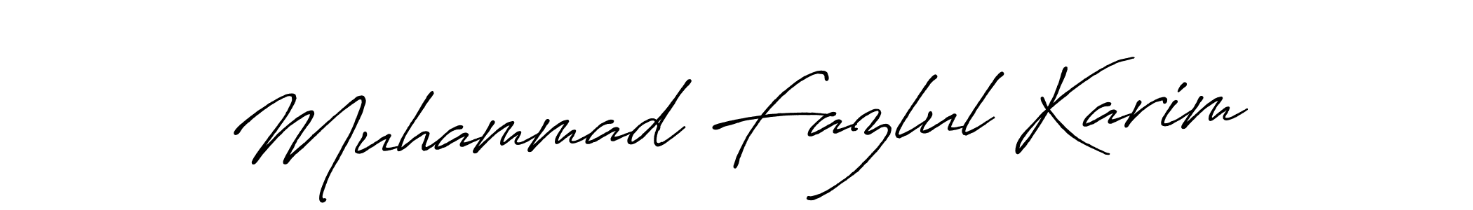 Create a beautiful signature design for name Muhammad Fazlul Karim. With this signature (Antro_Vectra_Bolder) fonts, you can make a handwritten signature for free. Muhammad Fazlul Karim signature style 7 images and pictures png