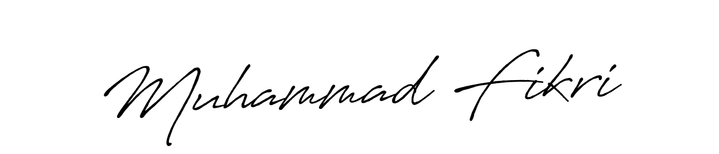 Make a beautiful signature design for name Muhammad Fikri. With this signature (Antro_Vectra_Bolder) style, you can create a handwritten signature for free. Muhammad Fikri signature style 7 images and pictures png