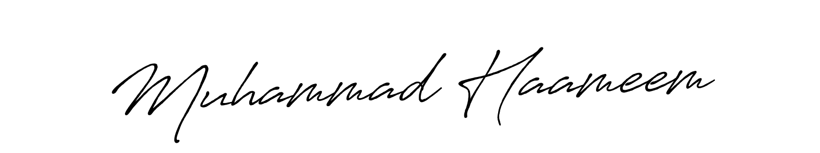 Use a signature maker to create a handwritten signature online. With this signature software, you can design (Antro_Vectra_Bolder) your own signature for name Muhammad Haameem. Muhammad Haameem signature style 7 images and pictures png