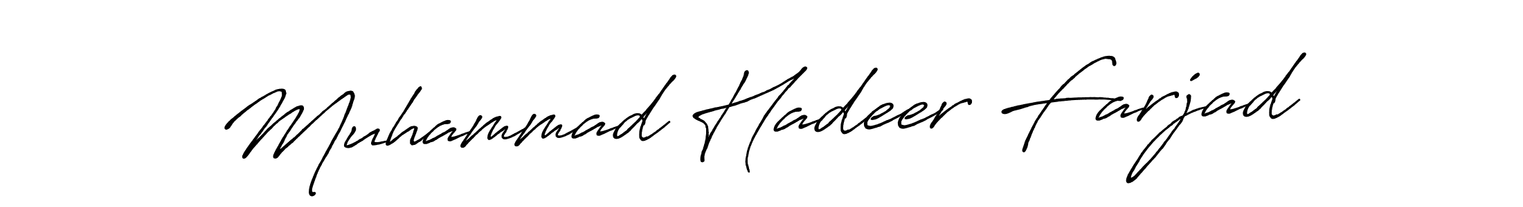 Also You can easily find your signature by using the search form. We will create Muhammad Hadeer Farjad name handwritten signature images for you free of cost using Antro_Vectra_Bolder sign style. Muhammad Hadeer Farjad signature style 7 images and pictures png