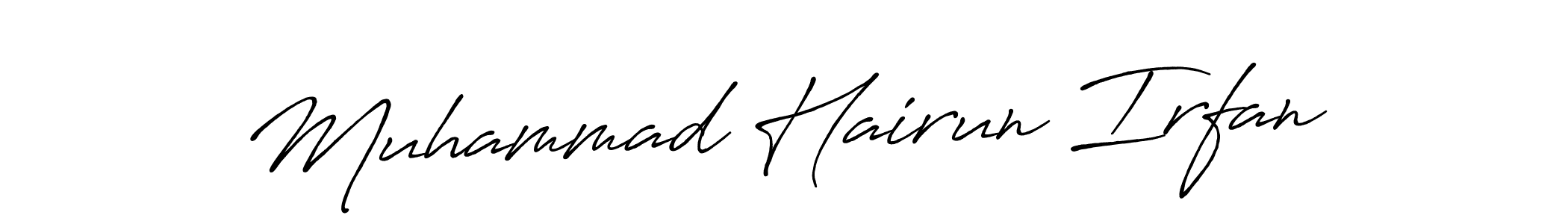 It looks lik you need a new signature style for name Muhammad Hairun Irfan. Design unique handwritten (Antro_Vectra_Bolder) signature with our free signature maker in just a few clicks. Muhammad Hairun Irfan signature style 7 images and pictures png