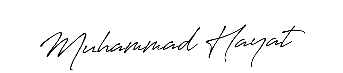 Design your own signature with our free online signature maker. With this signature software, you can create a handwritten (Antro_Vectra_Bolder) signature for name Muhammad Hayat. Muhammad Hayat signature style 7 images and pictures png