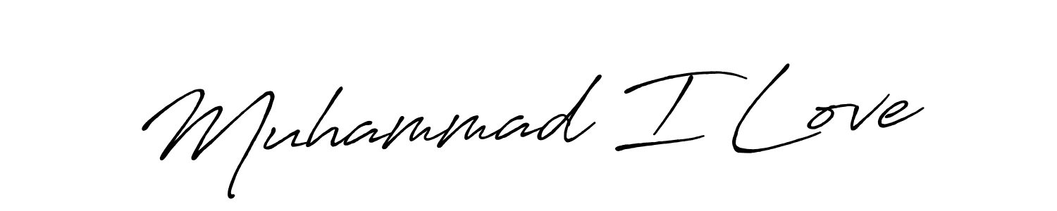 if you are searching for the best signature style for your name Muhammad I Love. so please give up your signature search. here we have designed multiple signature styles  using Antro_Vectra_Bolder. Muhammad I Love signature style 7 images and pictures png