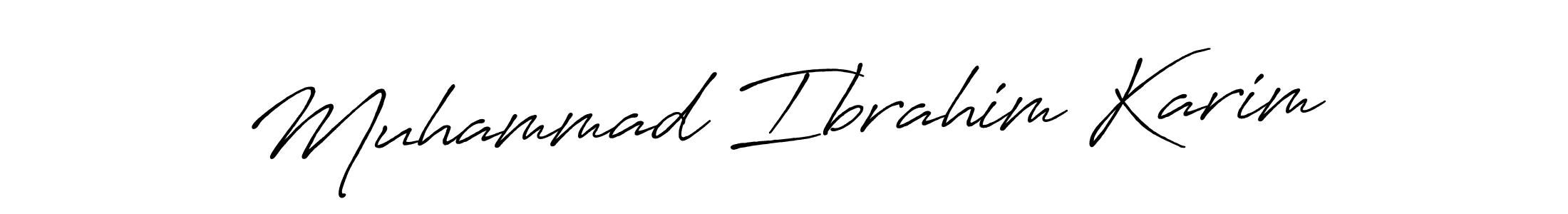 Make a beautiful signature design for name Muhammad Ibrahim Karim. With this signature (Antro_Vectra_Bolder) style, you can create a handwritten signature for free. Muhammad Ibrahim Karim signature style 7 images and pictures png