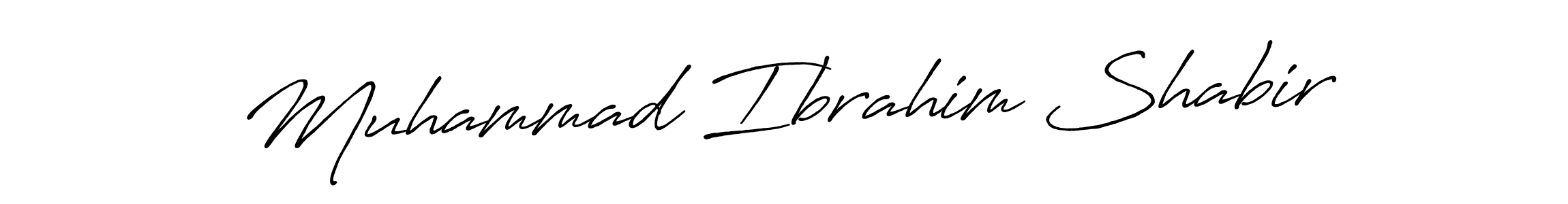 How to make Muhammad Ibrahim Shabir name signature. Use Antro_Vectra_Bolder style for creating short signs online. This is the latest handwritten sign. Muhammad Ibrahim Shabir signature style 7 images and pictures png