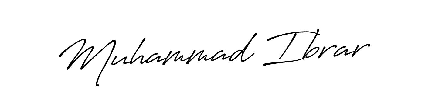 Also we have Muhammad Ibrar name is the best signature style. Create professional handwritten signature collection using Antro_Vectra_Bolder autograph style. Muhammad Ibrar signature style 7 images and pictures png