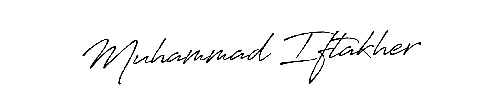 You should practise on your own different ways (Antro_Vectra_Bolder) to write your name (Muhammad Iftakher) in signature. don't let someone else do it for you. Muhammad Iftakher signature style 7 images and pictures png
