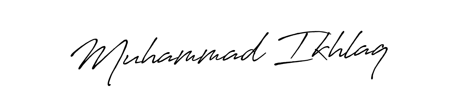 How to make Muhammad Ikhlaq signature? Antro_Vectra_Bolder is a professional autograph style. Create handwritten signature for Muhammad Ikhlaq name. Muhammad Ikhlaq signature style 7 images and pictures png
