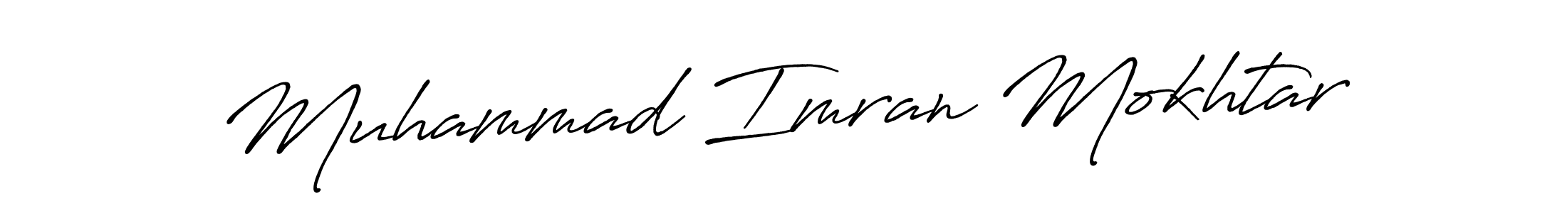 How to make Muhammad Imran Mokhtar name signature. Use Antro_Vectra_Bolder style for creating short signs online. This is the latest handwritten sign. Muhammad Imran Mokhtar signature style 7 images and pictures png