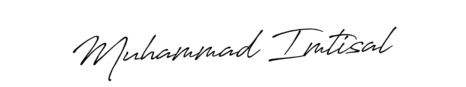 Also You can easily find your signature by using the search form. We will create Muhammad Imtisal name handwritten signature images for you free of cost using Antro_Vectra_Bolder sign style. Muhammad Imtisal signature style 7 images and pictures png