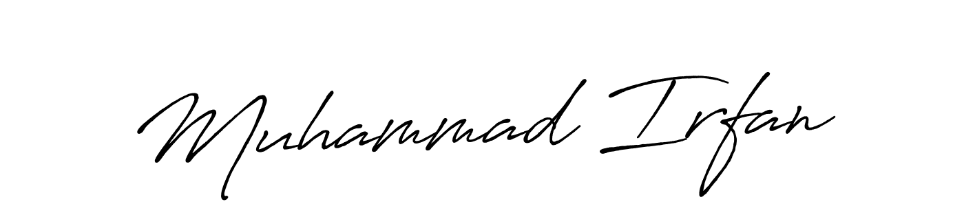 Make a beautiful signature design for name Muhammad Irfan. With this signature (Antro_Vectra_Bolder) style, you can create a handwritten signature for free. Muhammad Irfan signature style 7 images and pictures png