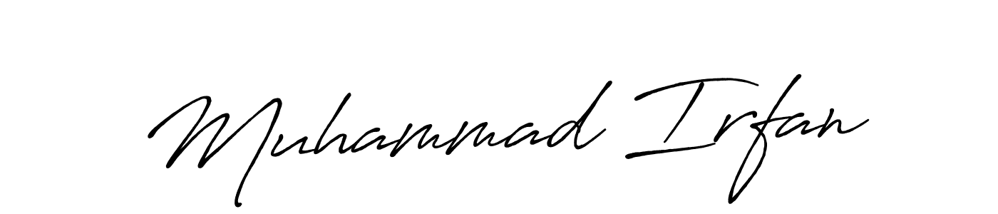 Make a beautiful signature design for name Muhammad Irfan. With this signature (Antro_Vectra_Bolder) style, you can create a handwritten signature for free. Muhammad Irfan signature style 7 images and pictures png