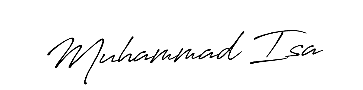 Also we have Muhammad Isa name is the best signature style. Create professional handwritten signature collection using Antro_Vectra_Bolder autograph style. Muhammad Isa signature style 7 images and pictures png