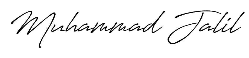 Generate high-definition signature styles for Muhammad Jalil. The Antro_Vectra_Bolder typeface ensures crisp legibility and sophisticated design. Muhammad Jalil signature style 7 images and pictures png