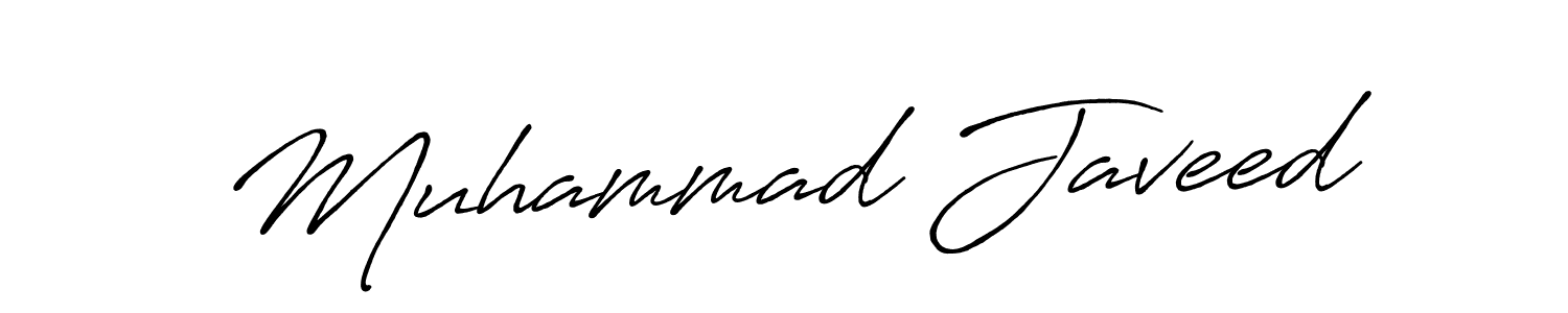 Use a signature maker to create a handwritten signature online. With this signature software, you can design (Antro_Vectra_Bolder) your own signature for name Muhammad Javeed. Muhammad Javeed signature style 7 images and pictures png