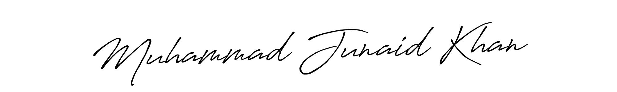 How to make Muhammad Junaid Khan name signature. Use Antro_Vectra_Bolder style for creating short signs online. This is the latest handwritten sign. Muhammad Junaid Khan signature style 7 images and pictures png