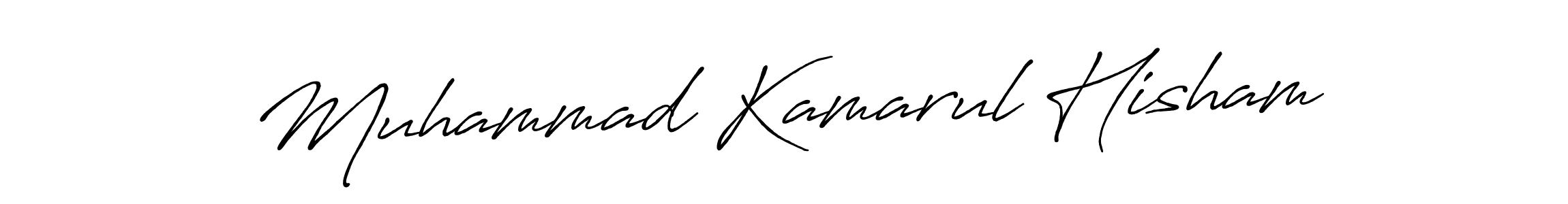 Create a beautiful signature design for name Muhammad Kamarul Hisham. With this signature (Antro_Vectra_Bolder) fonts, you can make a handwritten signature for free. Muhammad Kamarul Hisham signature style 7 images and pictures png