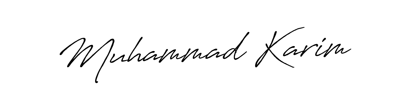 Create a beautiful signature design for name Muhammad Karim. With this signature (Antro_Vectra_Bolder) fonts, you can make a handwritten signature for free. Muhammad Karim signature style 7 images and pictures png