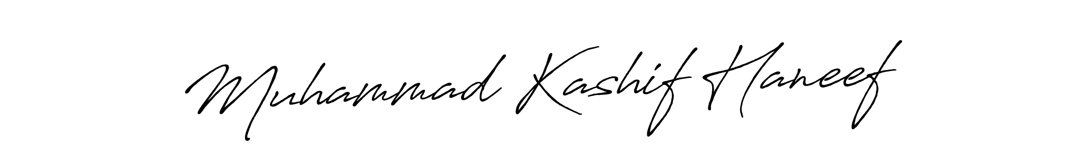 Design your own signature with our free online signature maker. With this signature software, you can create a handwritten (Antro_Vectra_Bolder) signature for name Muhammad Kashif Haneef. Muhammad Kashif Haneef signature style 7 images and pictures png