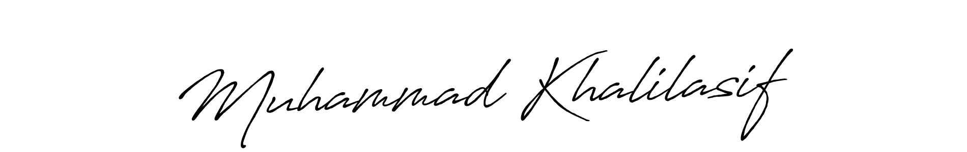 Design your own signature with our free online signature maker. With this signature software, you can create a handwritten (Antro_Vectra_Bolder) signature for name Muhammad Khalilasif. Muhammad Khalilasif signature style 7 images and pictures png
