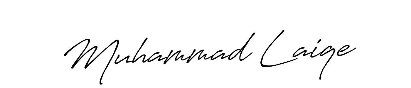 if you are searching for the best signature style for your name Muhammad Laiqe. so please give up your signature search. here we have designed multiple signature styles  using Antro_Vectra_Bolder. Muhammad Laiqe signature style 7 images and pictures png