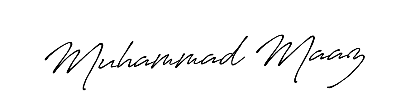 Create a beautiful signature design for name Muhammad Maaz. With this signature (Antro_Vectra_Bolder) fonts, you can make a handwritten signature for free. Muhammad Maaz signature style 7 images and pictures png