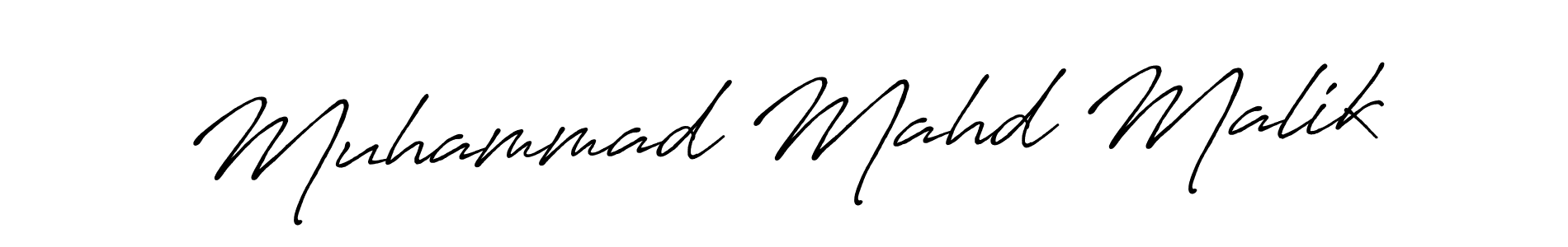 Make a beautiful signature design for name Muhammad Mahd Malik. With this signature (Antro_Vectra_Bolder) style, you can create a handwritten signature for free. Muhammad Mahd Malik signature style 7 images and pictures png