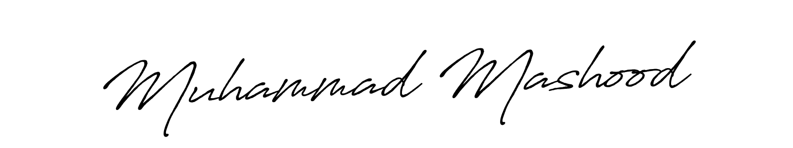 Also we have Muhammad Mashood name is the best signature style. Create professional handwritten signature collection using Antro_Vectra_Bolder autograph style. Muhammad Mashood signature style 7 images and pictures png