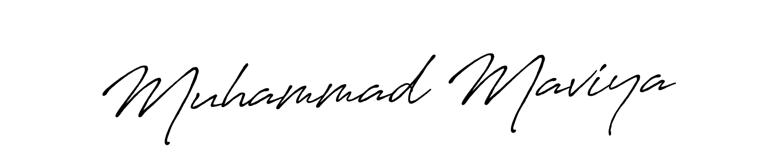 It looks lik you need a new signature style for name Muhammad Maviya. Design unique handwritten (Antro_Vectra_Bolder) signature with our free signature maker in just a few clicks. Muhammad Maviya signature style 7 images and pictures png