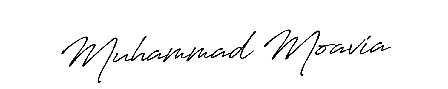 Make a beautiful signature design for name Muhammad Moavia. With this signature (Antro_Vectra_Bolder) style, you can create a handwritten signature for free. Muhammad Moavia signature style 7 images and pictures png