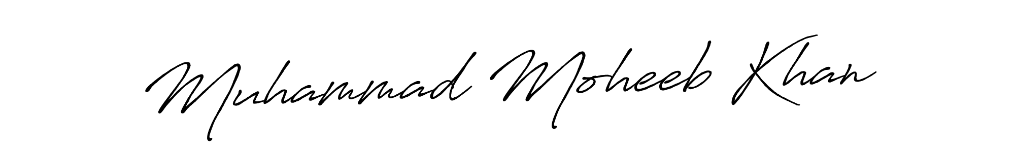 Make a beautiful signature design for name Muhammad Moheeb Khan. With this signature (Antro_Vectra_Bolder) style, you can create a handwritten signature for free. Muhammad Moheeb Khan signature style 7 images and pictures png