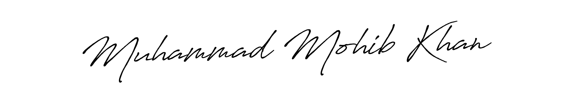 Design your own signature with our free online signature maker. With this signature software, you can create a handwritten (Antro_Vectra_Bolder) signature for name Muhammad Mohib Khan. Muhammad Mohib Khan signature style 7 images and pictures png