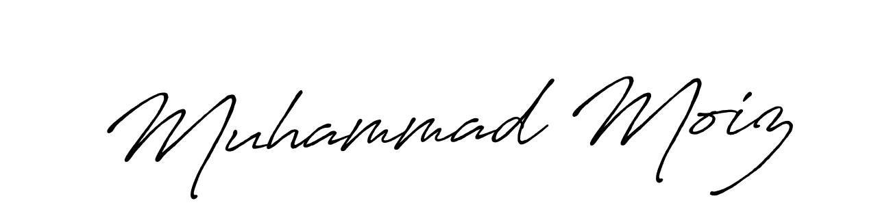 Muhammad Moiz stylish signature style. Best Handwritten Sign (Antro_Vectra_Bolder) for my name. Handwritten Signature Collection Ideas for my name Muhammad Moiz. Muhammad Moiz signature style 7 images and pictures png