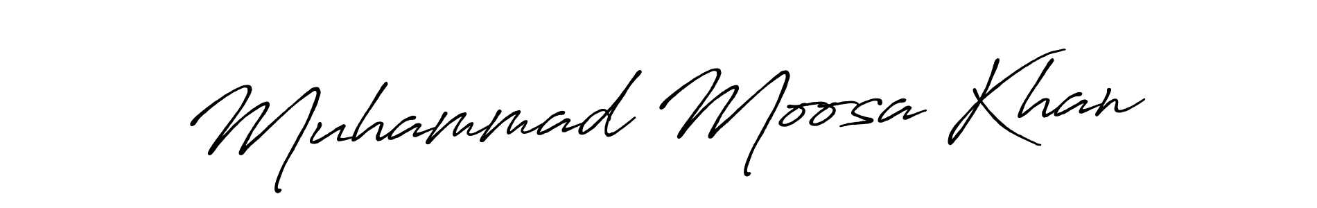 Also You can easily find your signature by using the search form. We will create Muhammad Moosa Khan name handwritten signature images for you free of cost using Antro_Vectra_Bolder sign style. Muhammad Moosa Khan signature style 7 images and pictures png