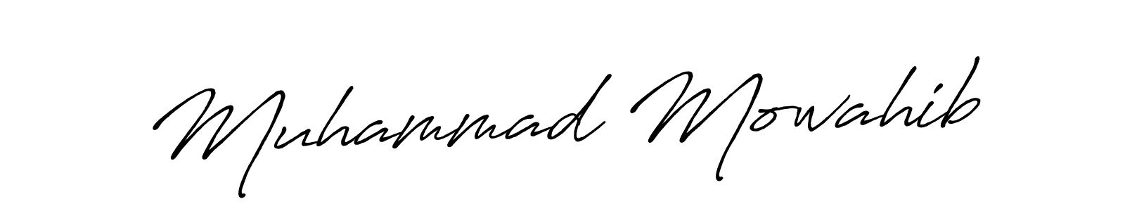 Design your own signature with our free online signature maker. With this signature software, you can create a handwritten (Antro_Vectra_Bolder) signature for name Muhammad Mowahib. Muhammad Mowahib signature style 7 images and pictures png