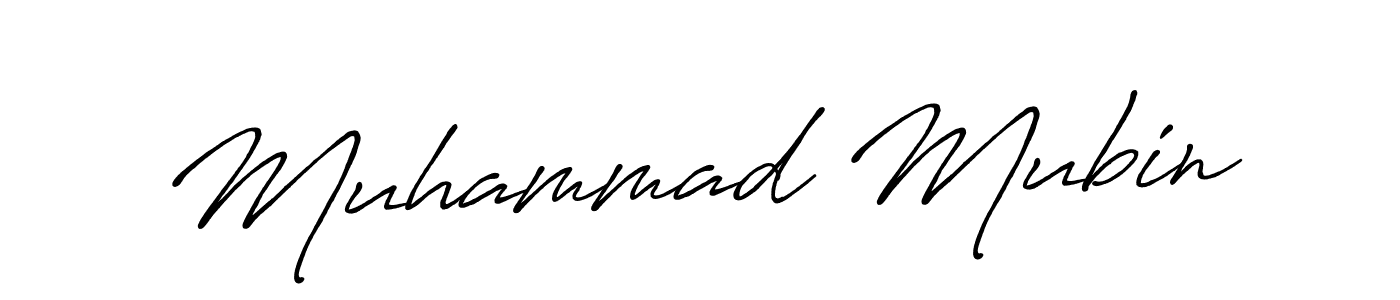 Muhammad Mubin stylish signature style. Best Handwritten Sign (Antro_Vectra_Bolder) for my name. Handwritten Signature Collection Ideas for my name Muhammad Mubin. Muhammad Mubin signature style 7 images and pictures png