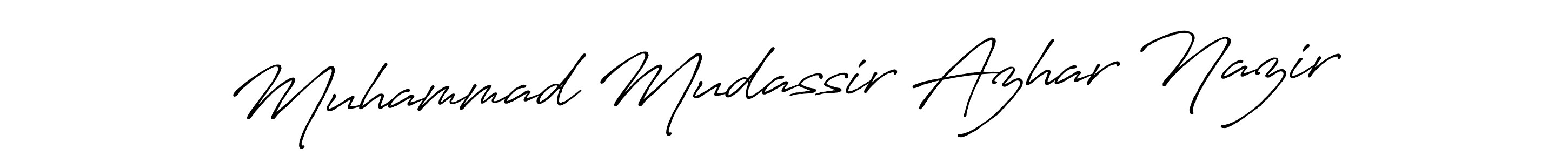 Create a beautiful signature design for name Muhammad Mudassir Azhar Nazir. With this signature (Antro_Vectra_Bolder) fonts, you can make a handwritten signature for free. Muhammad Mudassir Azhar Nazir signature style 7 images and pictures png