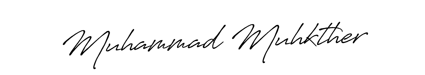 The best way (Antro_Vectra_Bolder) to make a short signature is to pick only two or three words in your name. The name Muhammad Muhkther include a total of six letters. For converting this name. Muhammad Muhkther signature style 7 images and pictures png