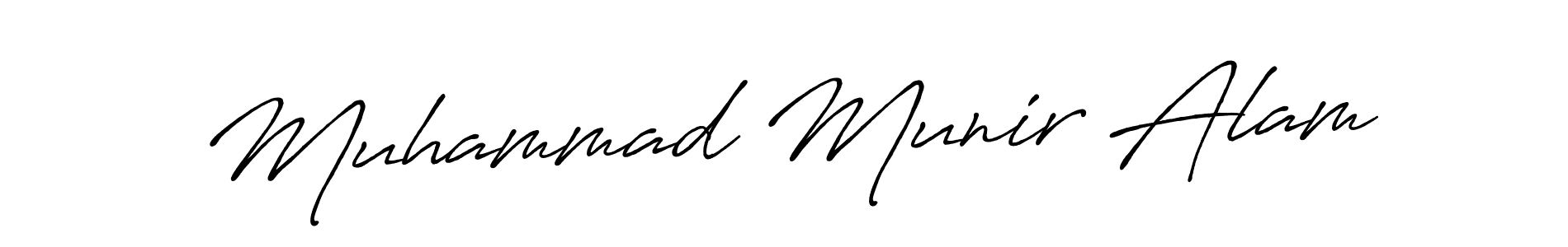 How to make Muhammad Munir Alam name signature. Use Antro_Vectra_Bolder style for creating short signs online. This is the latest handwritten sign. Muhammad Munir Alam signature style 7 images and pictures png